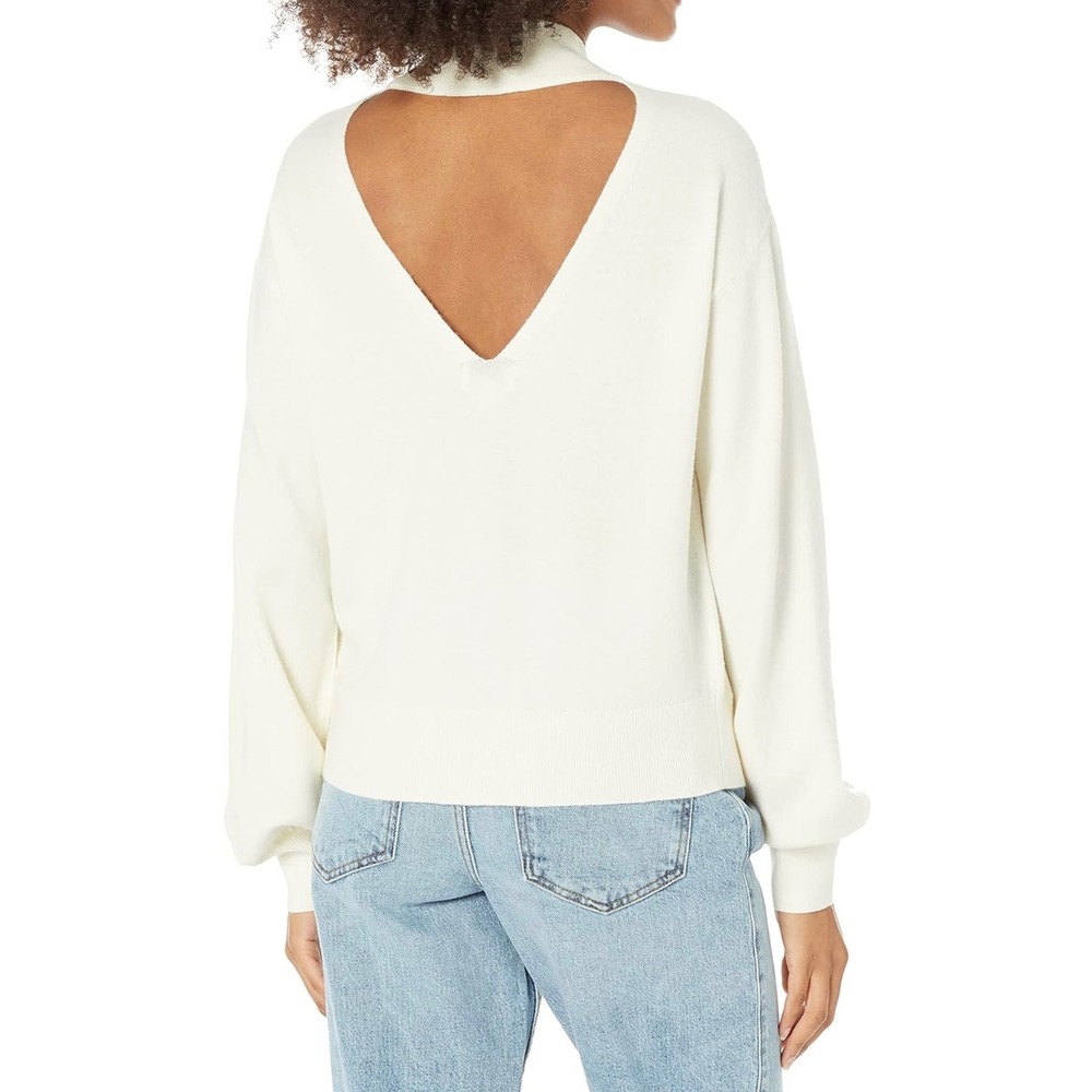 The Drop Women's Jaclyn‎ Cutout-Back Mock-Neck Sweater XS